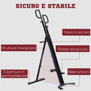 Vertical Climber Altezza Regolabile 100x60x175-195 cm con Monitor LCD in Acciaio e ABS Nero-7