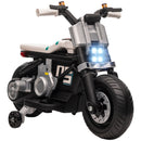 Moto Elettrica per Bambini 6V   Bianca e Nera-1