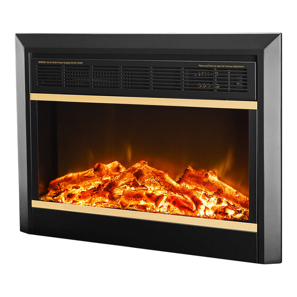 prezzo Camino Elettrico da Incasso 51,5x65,7x20,5 cm Effetto Fiamma 1500W Mars Nero