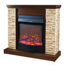 Camino Elettrico da Pavimento 90,3x98x30 cm Effetto Fiamma 1600W Rock & Corsica-1