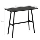 Tavolo Bar Rettangolare Alto 118x58x98 cm in MDF e Metallo Nero-3